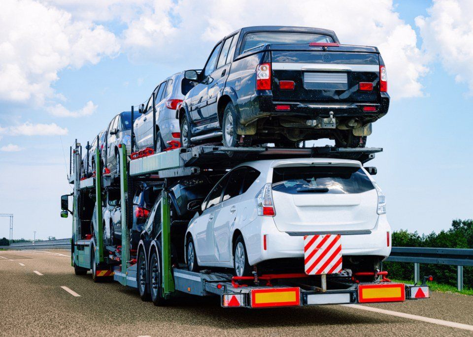 car being transported