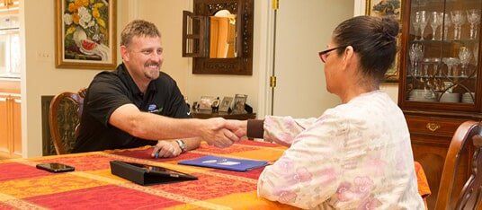 Shake-hands with the Client — Heating Service in Knoxville, TN
