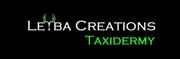 Letba creations taxidermy logo on a black background