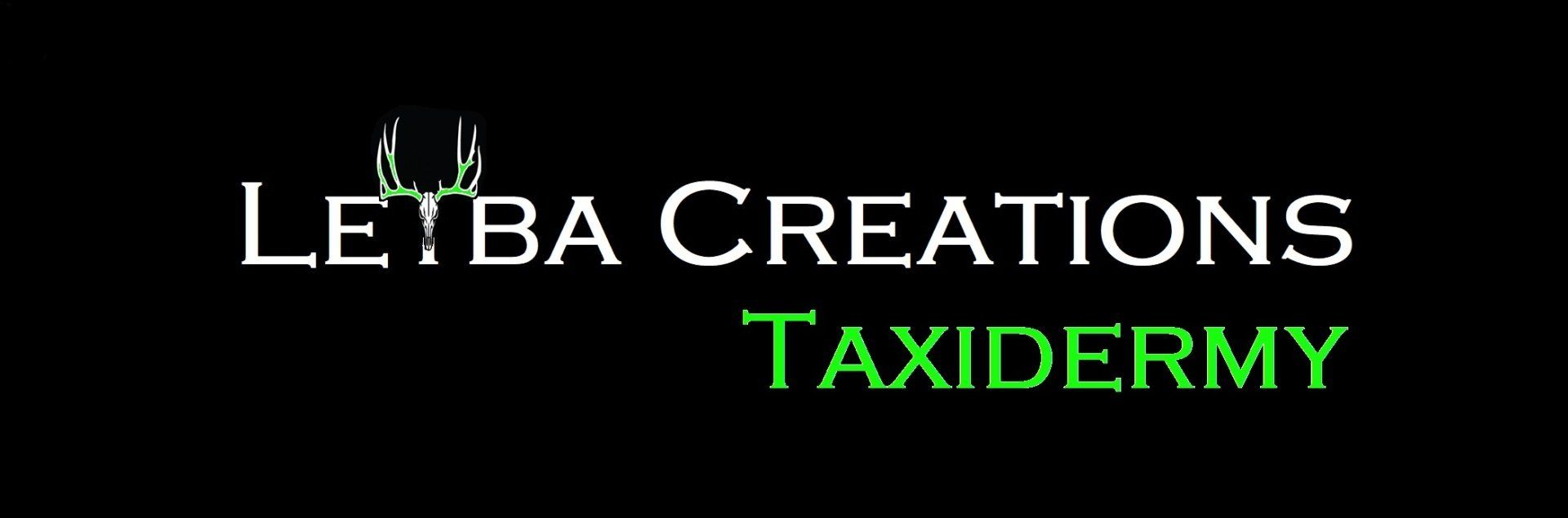 Letba creations taxidermy logo on a black background