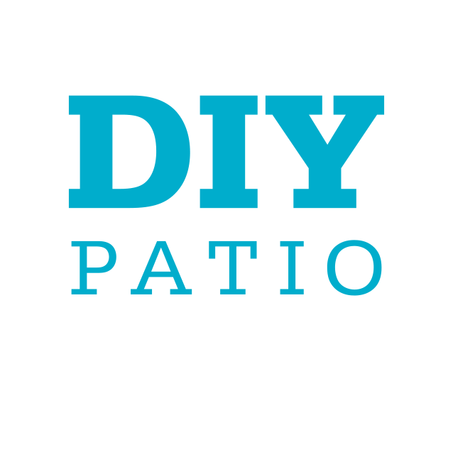 Blue DIY Patio logo on a white background