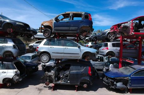 Car in Junkyard — Van Buren, AR — Bud’s Recycling Car in Junkyard — Van Buren, AR — Bud’s Recycling
