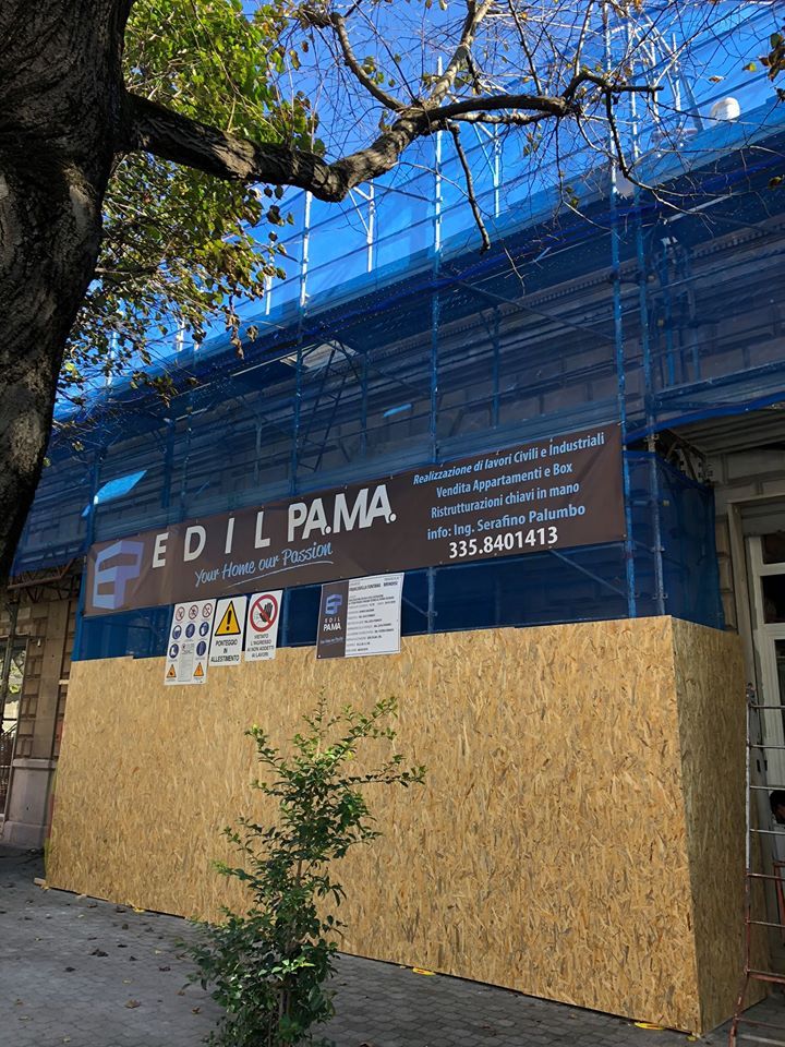 cantiere per lavori edili