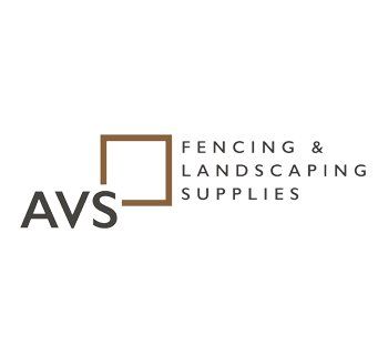 AVS logo with brown bracket and “Fencing & Landscaping Supplies” text on white background