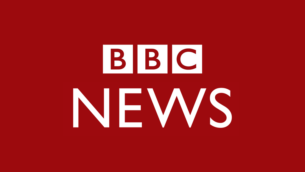 BBC News logo on a red background with white text and three white letter blocks.