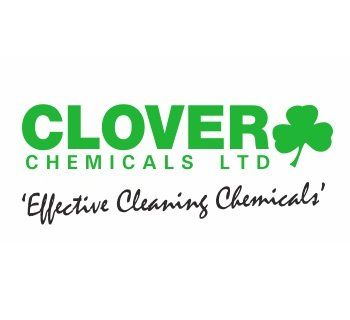 Clover Chemicals Ltd logo in green with a clover icon and the slogan “Effective Cleaning Chemicals”
