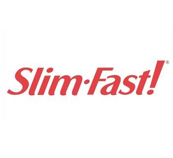 SlimFast! red logo on a white background