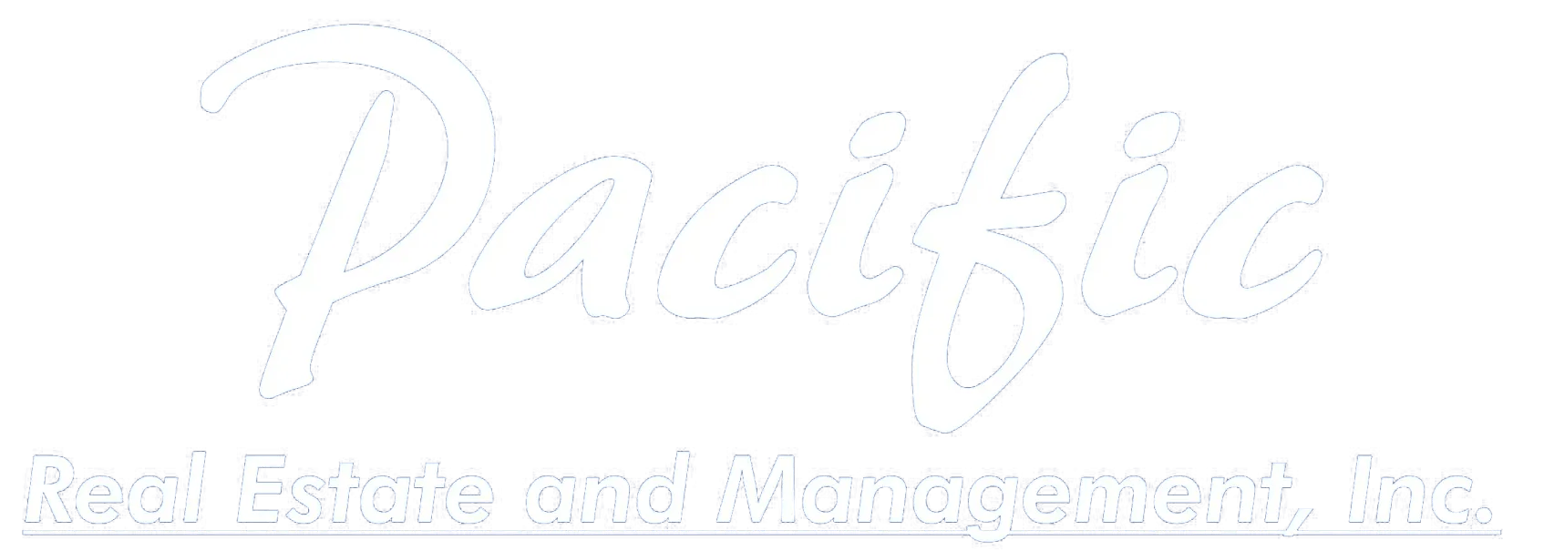 Pacific Real Estate and Management, Inc. logo white