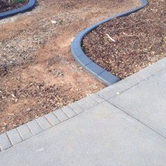 kerbing s shaped curve for pathway