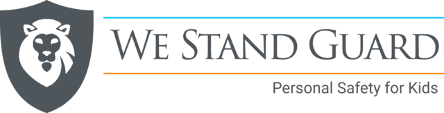 A logo for we stand guard personal safety for kids