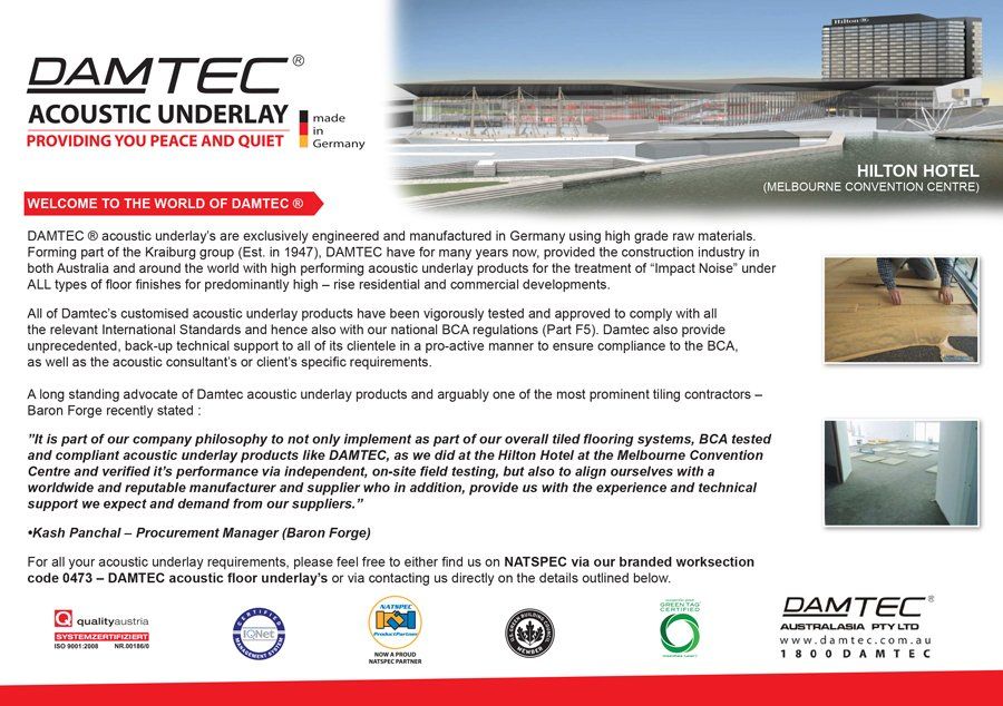 damtec acoustic underlay