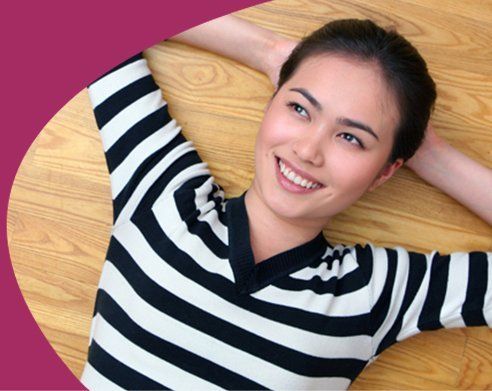a girl smiling