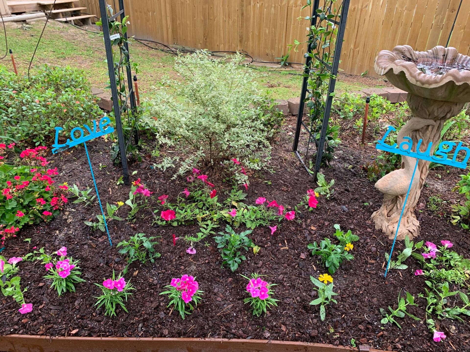 Landscape Design With Pink Flowers — Tyler, TX — Creative Landscape Solutions