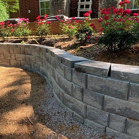 Curved Retaining Wall — Tyler, TX — Creative Landscape Solutions