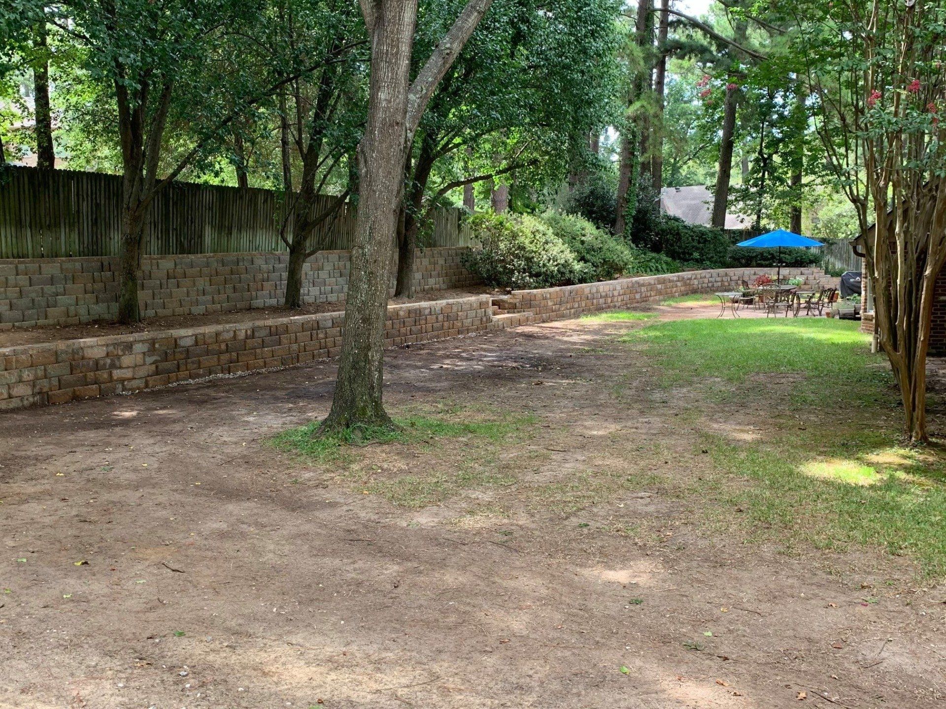 Long Retaining Wall — Tyler, TX — Creative Landscape Solutions