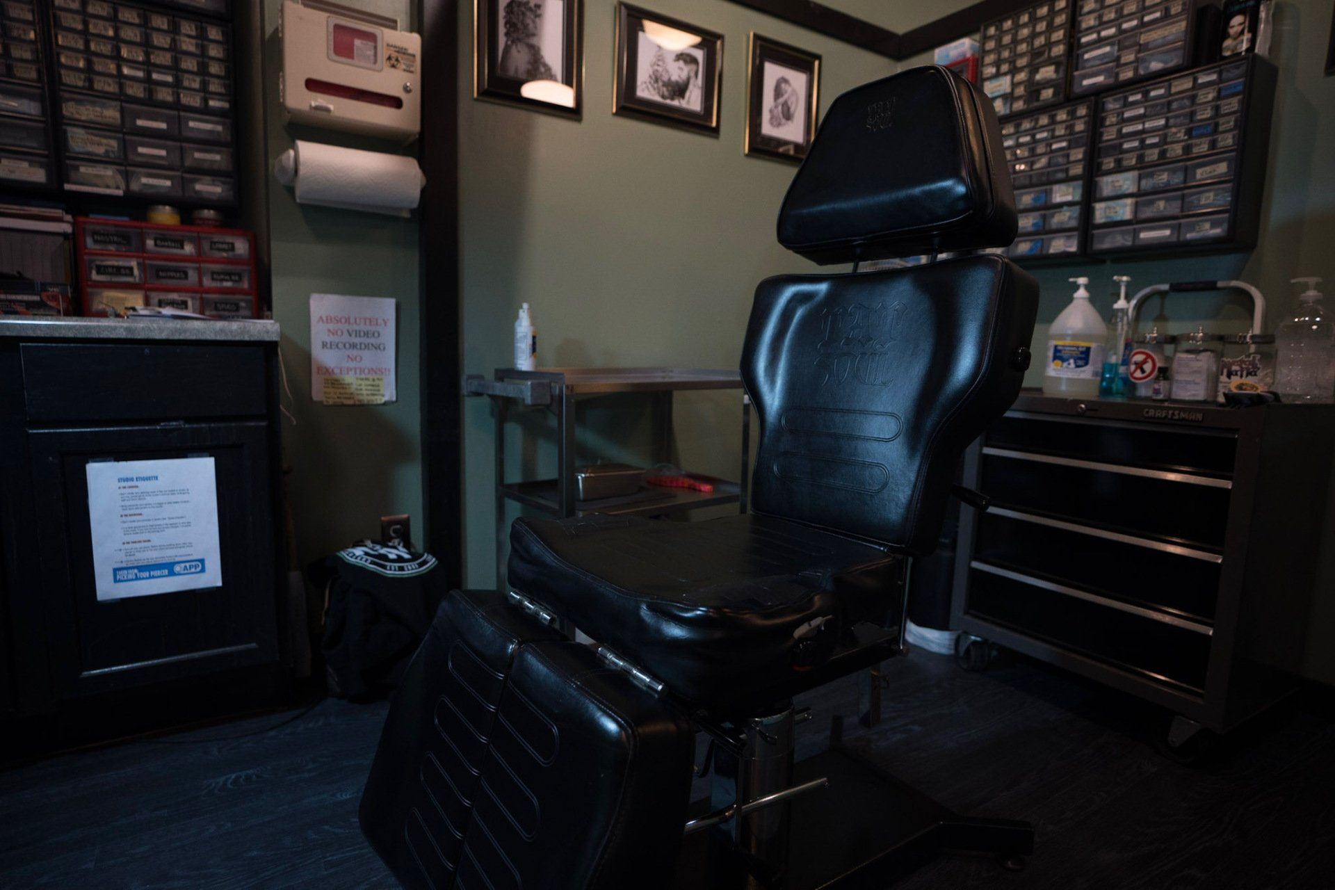 Professional Tattoo Shop — Tattoo Chair in Danville, IL