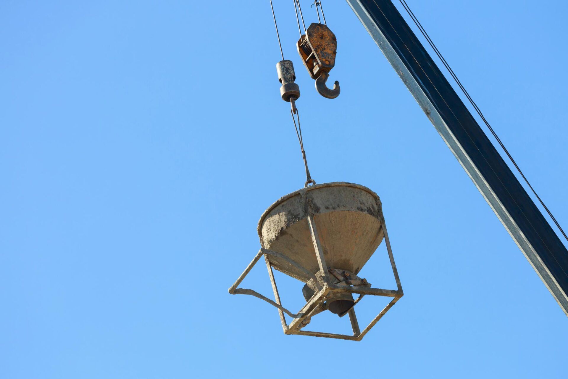 Machinery Crane Hoisting Cement — Mobile, AL — West Ready Mix