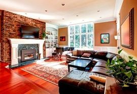 home addition completed family room with hardwood floor and recessed lighting