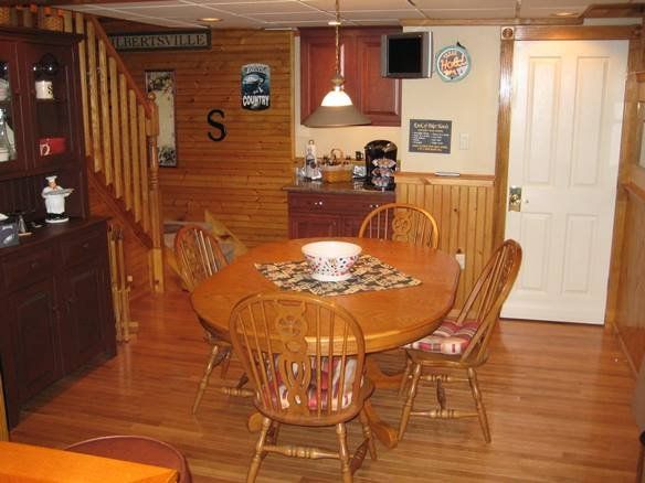 finished basement dining room