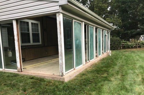 Sunroom Project Before