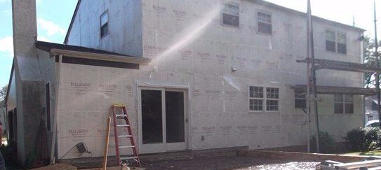 Replacement Siding Project In Process Rigid Insulation