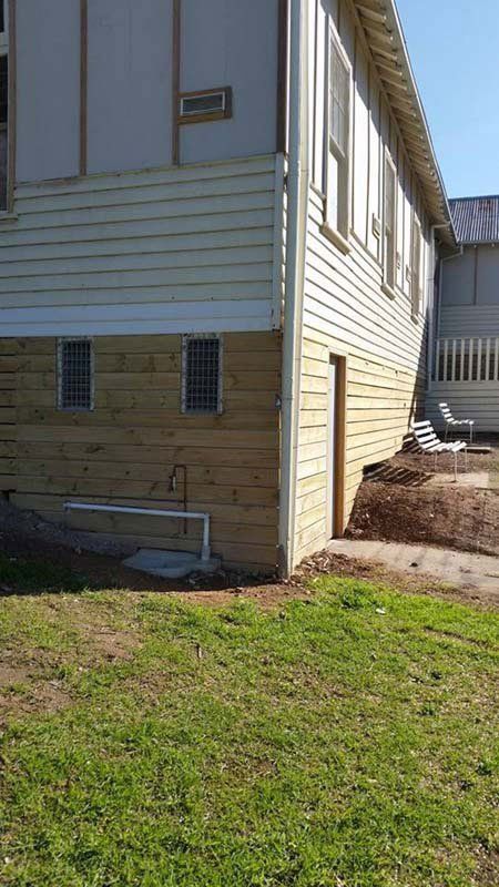 completed foundation of house
