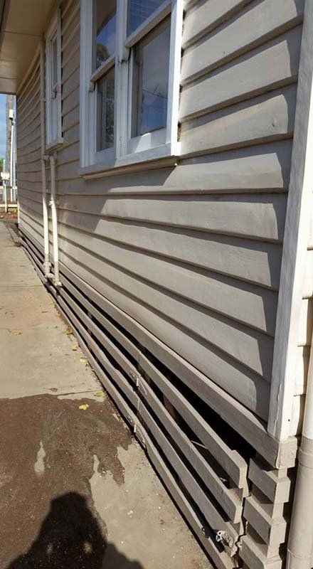 side view of re-leveled house in bendigo