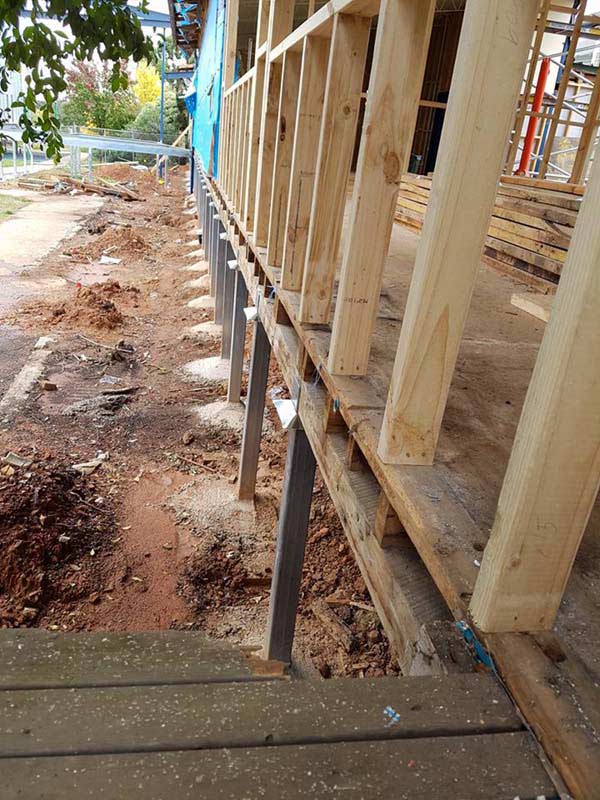 unfinished deck
