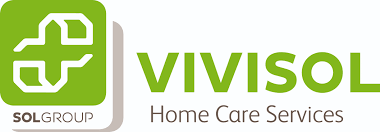 Das Logo von Vivisol Home Care Services ist grün und weiß.