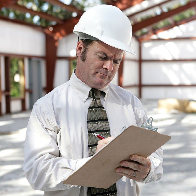 construction worker with clipboard