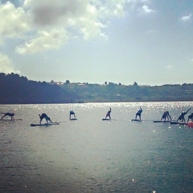 SUP Paddleboard yoga at st brelades