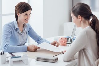 Woman Discussing About Personal Insurance — Morristown, NJ — Robert Lloyd Coutts & Sons Woman Discussing About Personal Insurance — Morristown, NJ — Robert Lloyd Coutts & Sons