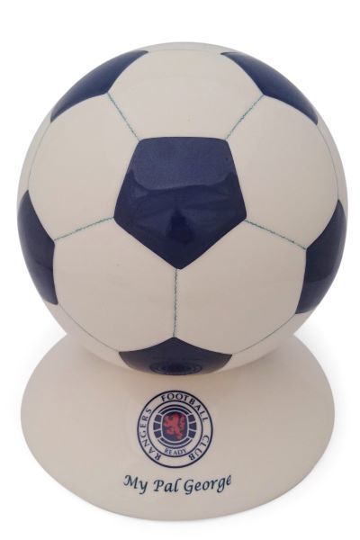 voetbal urn blauw-wit