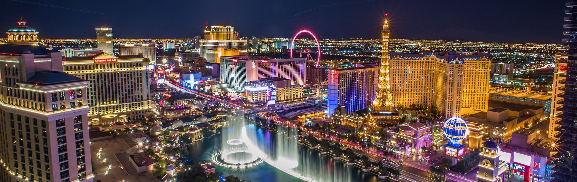 Las Vegas strip at night