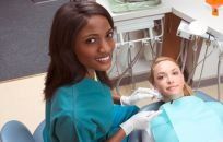 Oral surgeon working on dental implants in Beatrice, NE