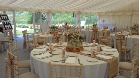 Chivari chairs & round tables Chivari chair hire