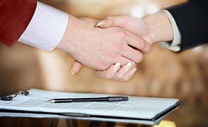 A handshake 