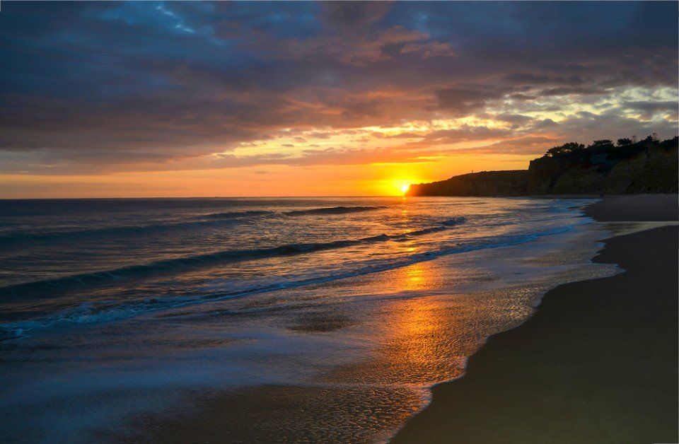 Spiaggia al tramonto