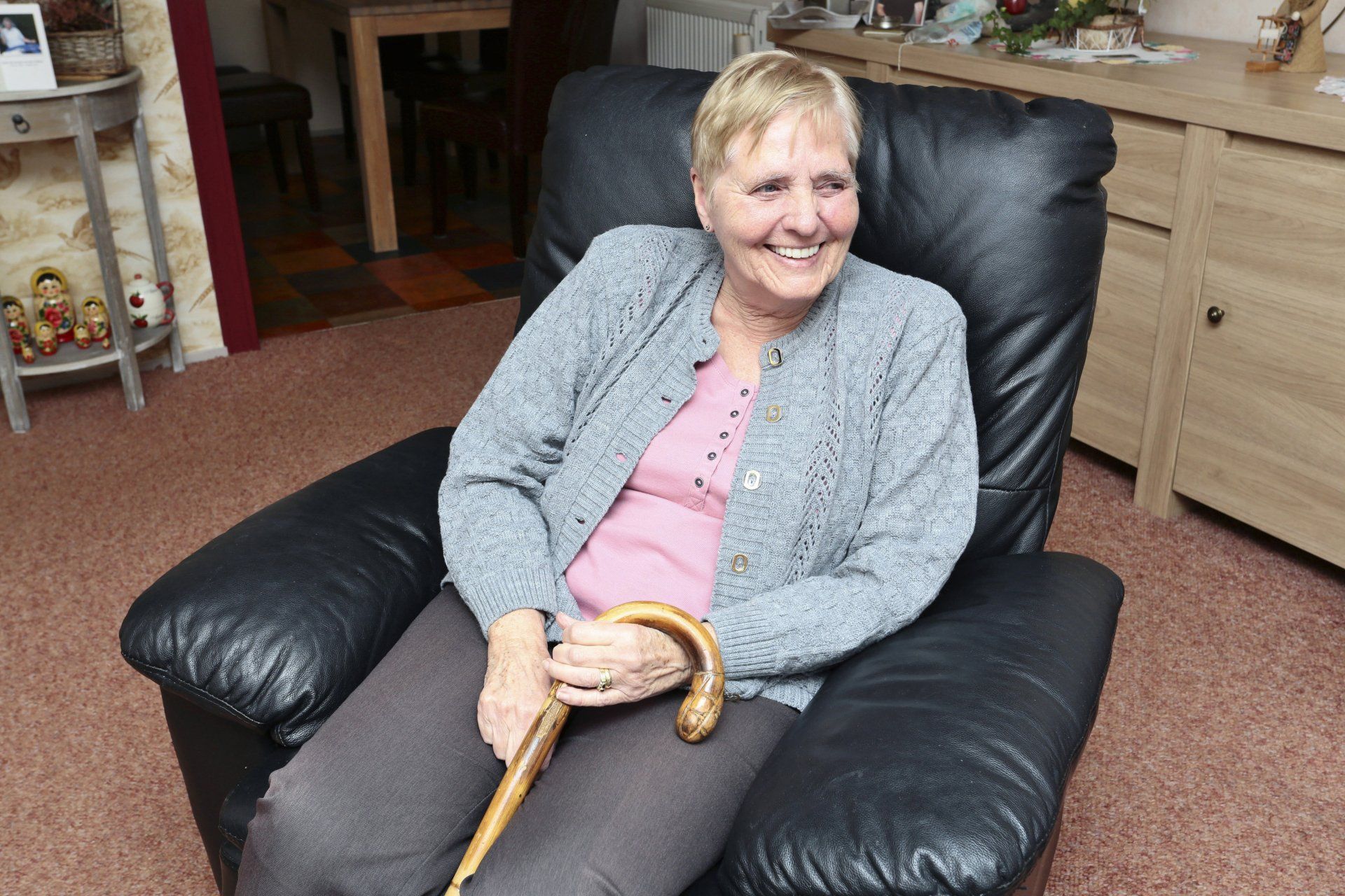 Smiling elderly woman