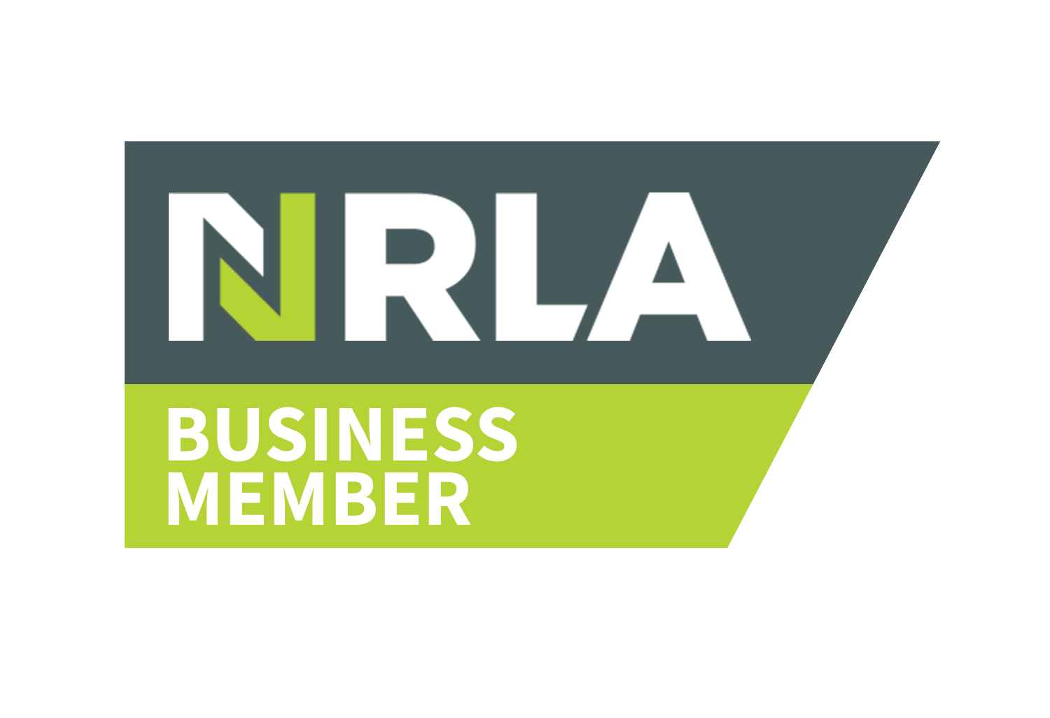 the nrla business member logo is green and black