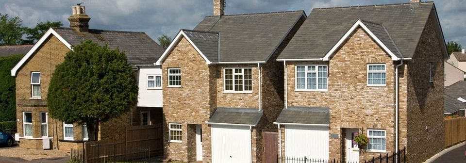 houses with traditional slate roofs