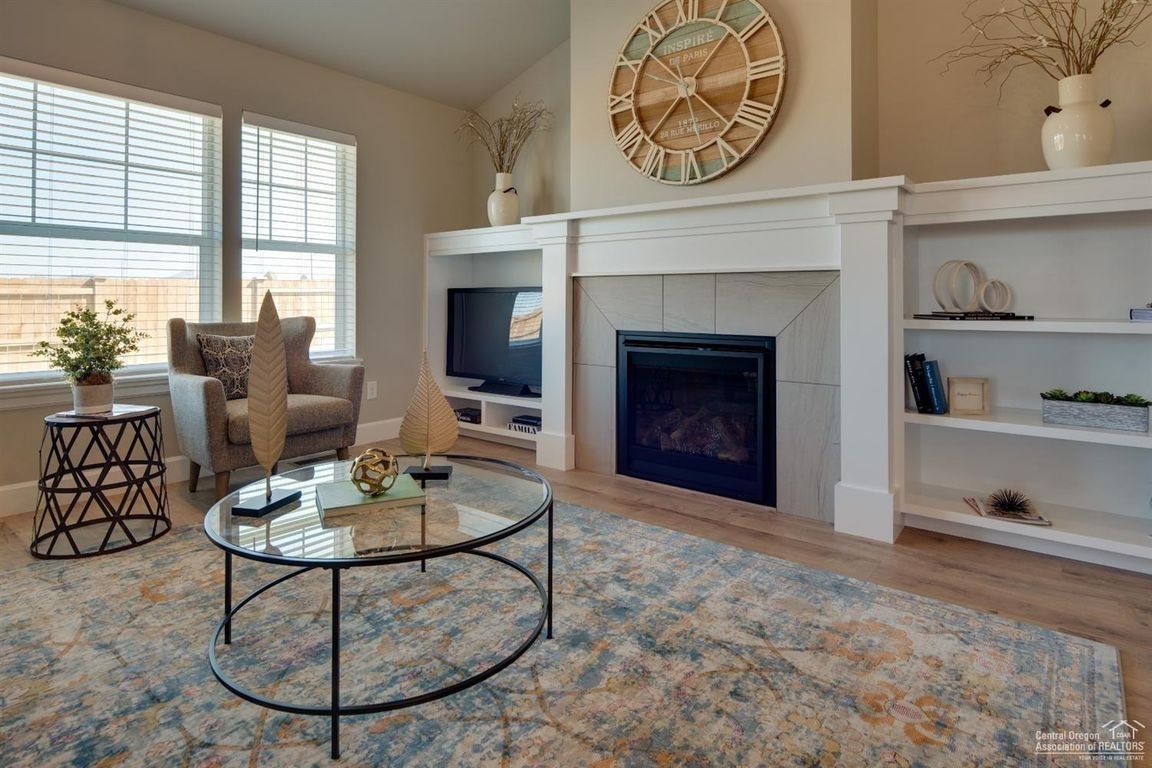 living room with fireplace