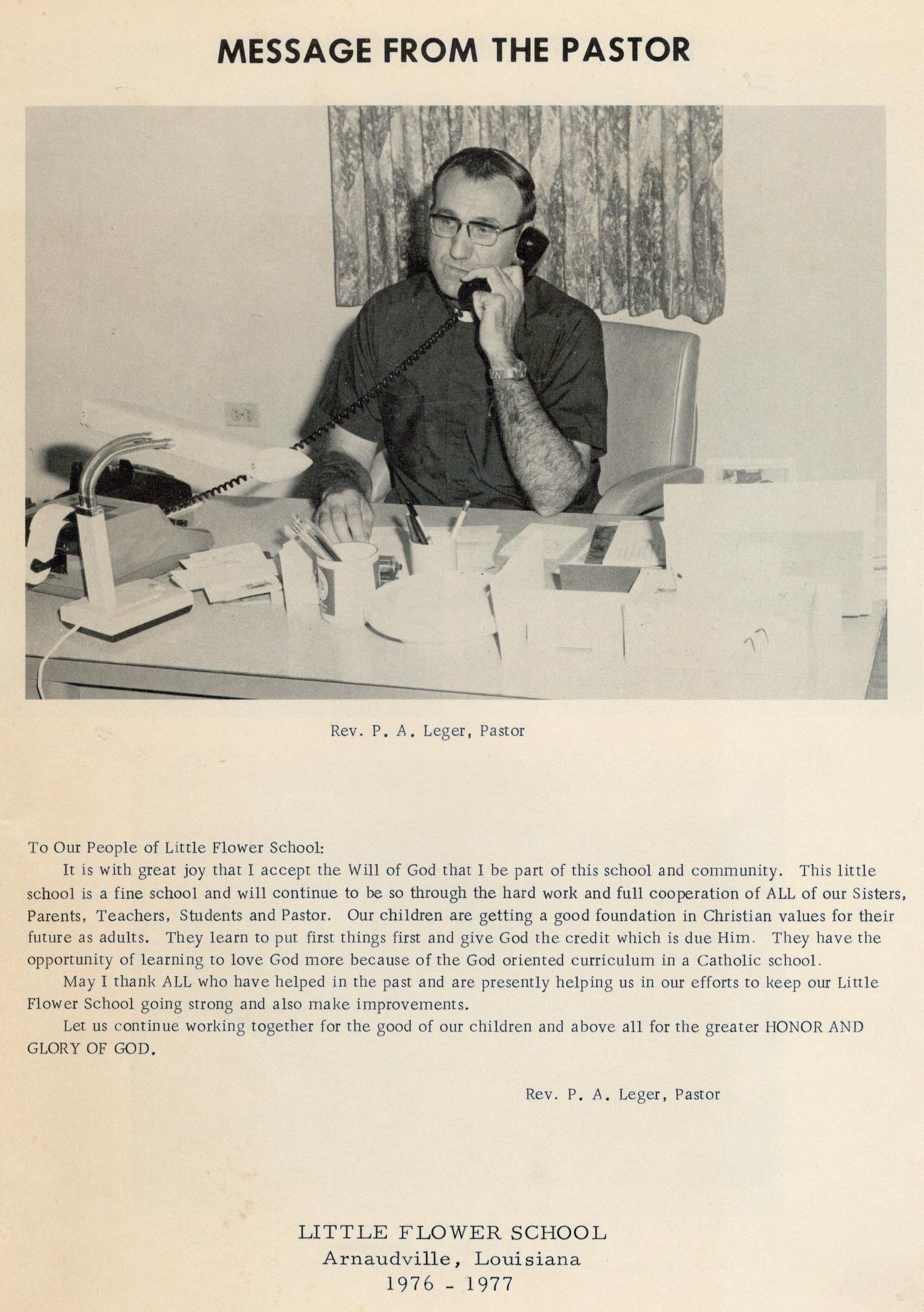 From Memories of Little Flower School 1976-1977