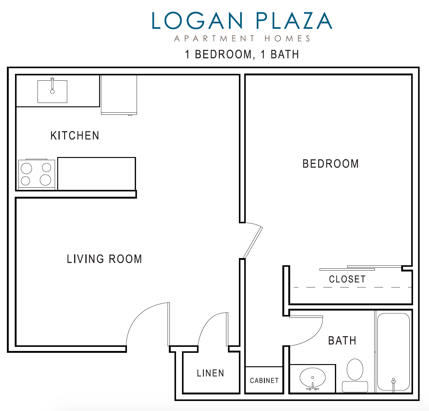 1 Bed/1 Bath (2)