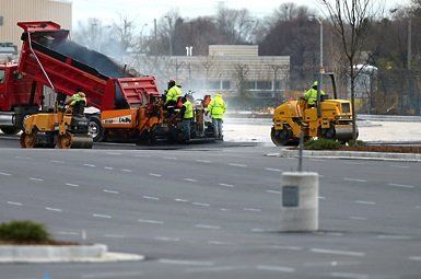 Road Machines at Road Construction — Kent, WA — Acme Paving & Seal Coating, Inc.
