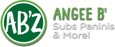 The logo for Angee B'z a green circle with white 