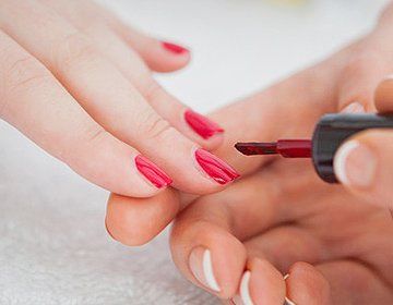 a range of nail colours and paints to choose from