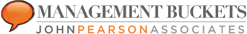 Logo with an orange speech bubble next to the words