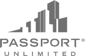 Logo of Passport Unlimited featuring a stylized building outline and the company name.