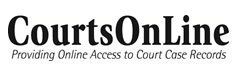 CourtsOnline logo: black text 